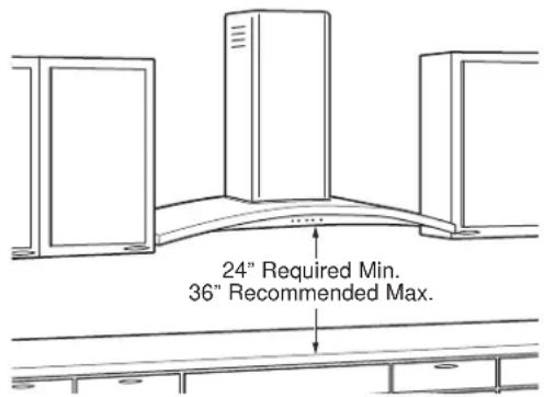Monogram UVW7361SWSS - INSTALLATION CLEARANCES - 1