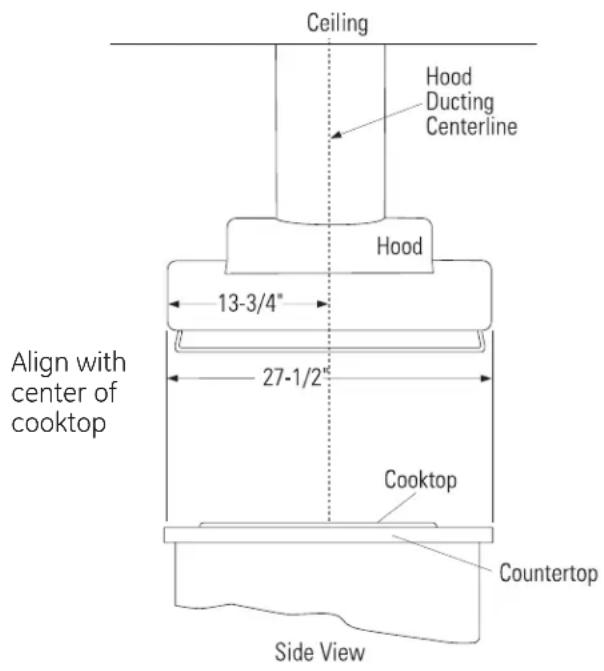 Monogram ZV850SPSS - Plan the Location of the Hood and Ductwork - 1