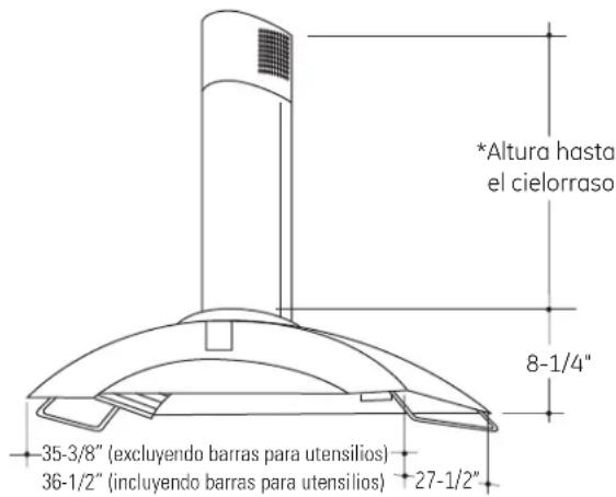 Monogram ZV850SPSS - DIMENSIONES Y MARJENS DEL PRODUCTO - 2