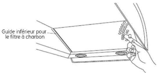 Guide inférieur pour le filtre à charbon