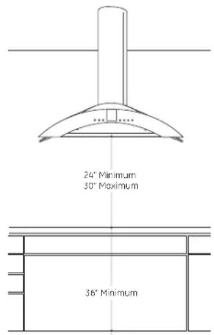 Monogram ZV850SPSS - PRODUCT DIMENSIONS AND CLEARANCES - 1
