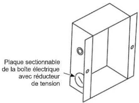 Plaque sectionnable de la boîte électrique avec réducteur de tension