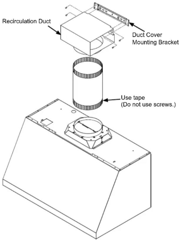 Monogram UVW93042PSS - Recirculation (non-vented) Installation - 1