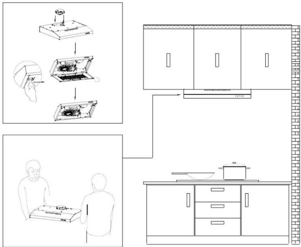 CIARRA CBCS6903 - Install the Hood (Extraction) : - 3