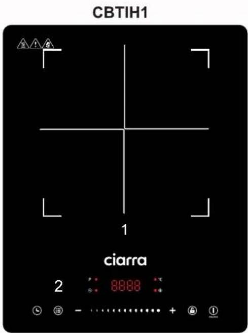 CIARRA CBTIH2 - PANNEAU DE CUSINIERE A INDUCTION - 1