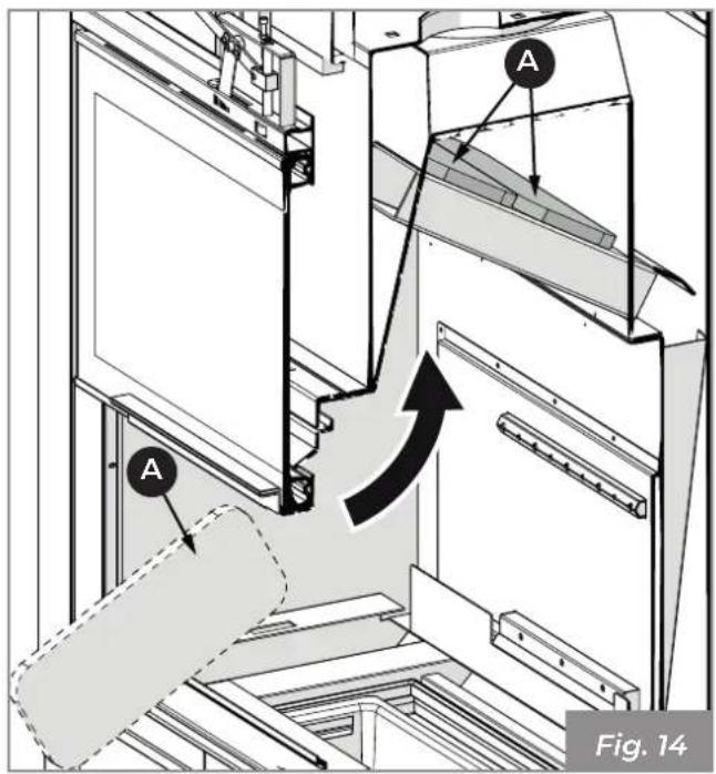Palazzetti Ecomonoblocco mX - Montaje de los deflectores superiores - 1