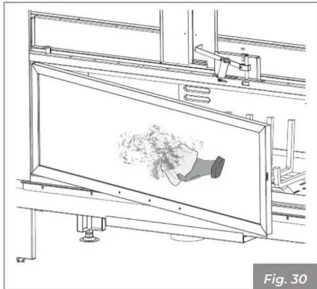 Palazzetti Ecomonoblocco mX 25:9F - Cleaning the glass - 5