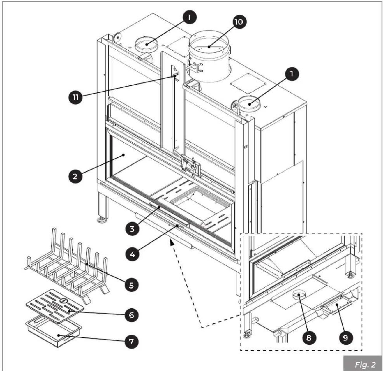 Palazzetti Ecomonoblocco mX 25:9F - Description - 1