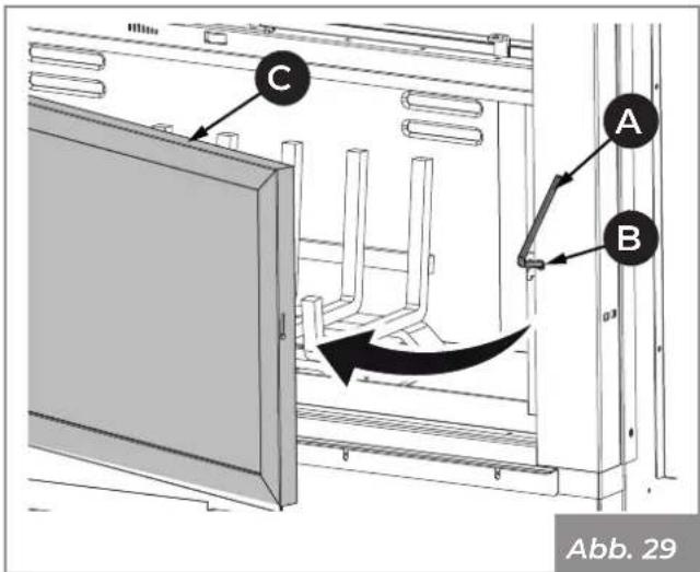 Palazzetti Ecomonoblocco mX 25:9F - Reinigung des Glases - 4