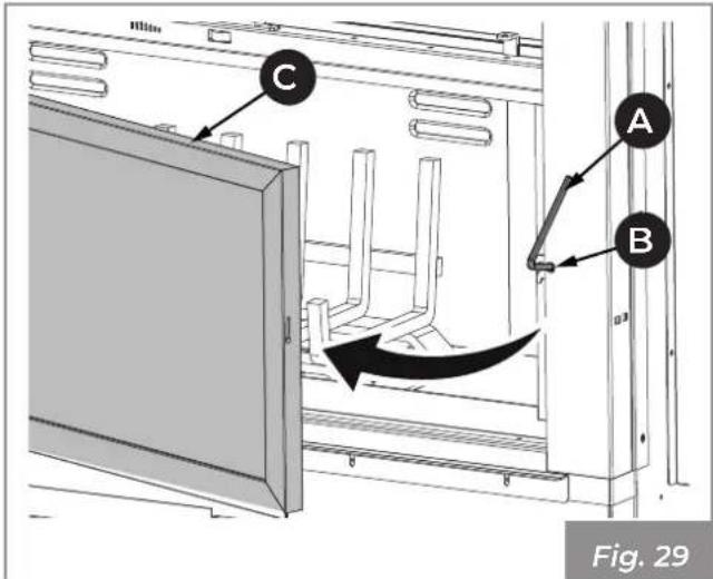 Palazzetti Ecomonoblocco mX 25:9F - Cleaning the glass - 4