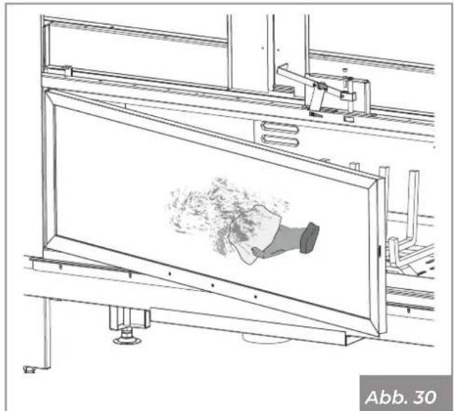 Palazzetti Ecomonoblocco mX 25:9F - Reinigung des Glases - 5
