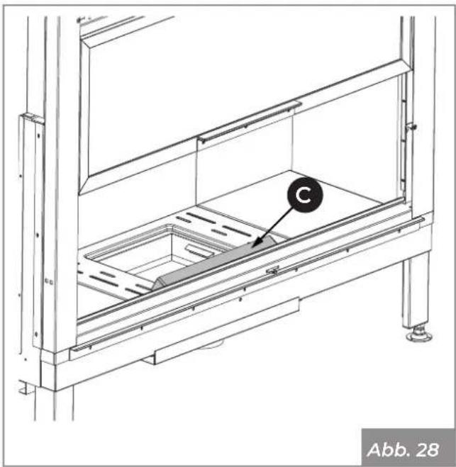 Palazzetti Ecomonoblocco mX 25:9F - Reinigung des Feuerraums - 4