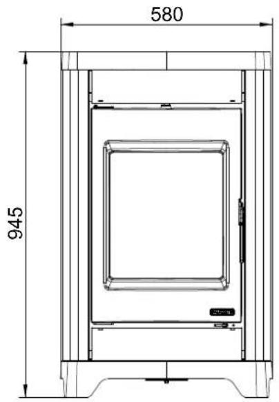 Palazzetti Charlotte 6T - Abmessungen - 1