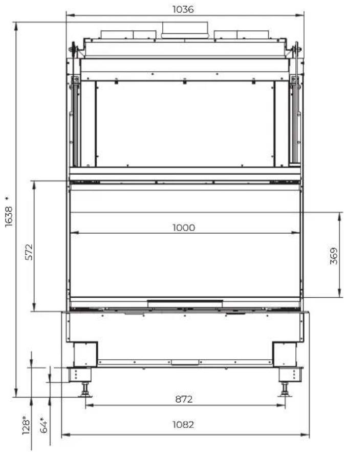 Palazzetti Ecomonoblocco WT 16:9 3D - Dimensioni - 1