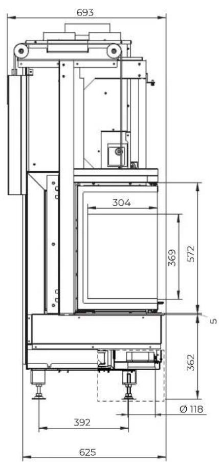 Palazzetti Ecomonoblocco WT 16:9 3D - Dimensions - 2