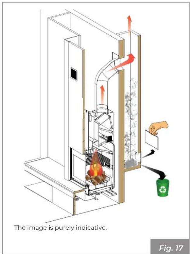 Palazzetti Ecomonoblocco WT 16:9 3D - Flue gas evacuation system - 3