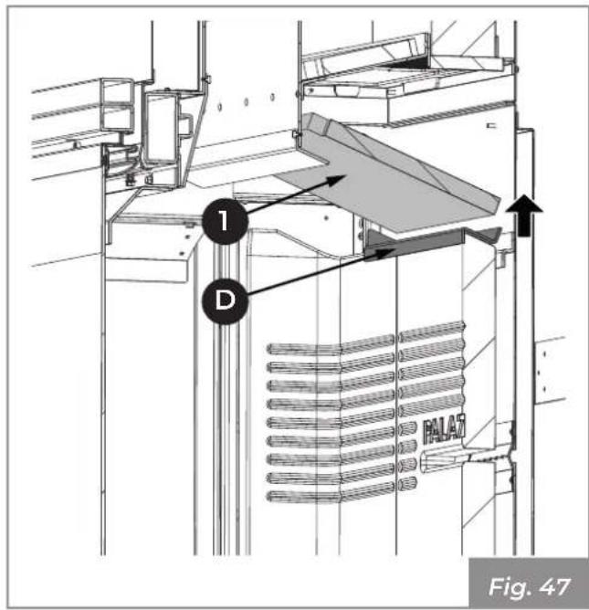 Palazzetti Ecomonoblocco WT 16:9 3D - Nettoyage des ciments et des déflecteurs de fumées - 3