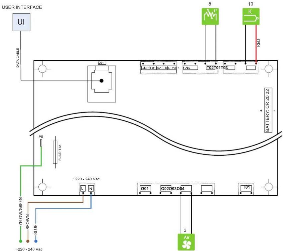 Palazzetti Ecomonoblocco WT 16:9 3D - Schema elettrico - 1