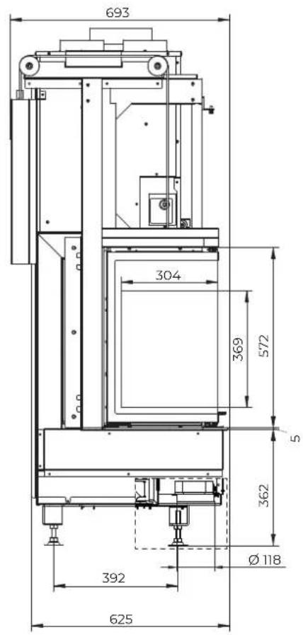 Palazzetti Ecomonoblocco WT 16:9 3D - Dimensioni - 2