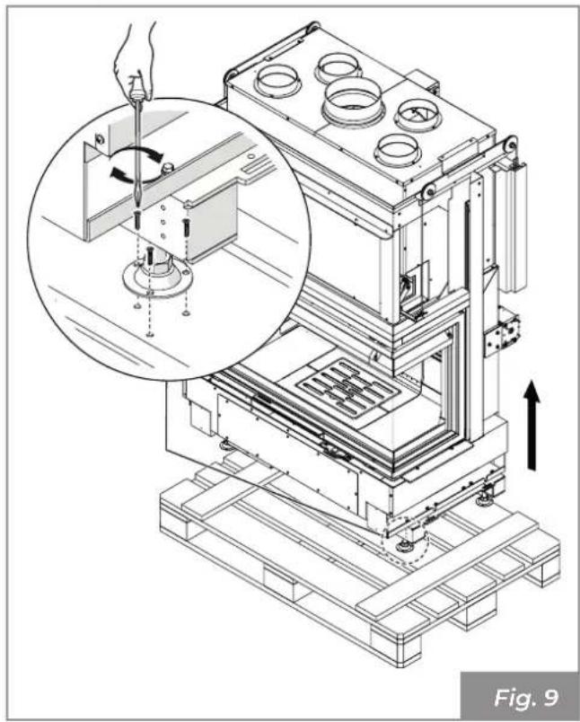 Palazzetti Ecomonoblocco WT 16:9 3D - - Rimozione dalla paletta di trasporto - 2