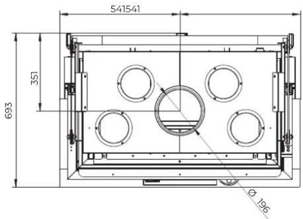 Palazzetti Ecomonoblocco WT 16:9 3D - Dimensioni - 3