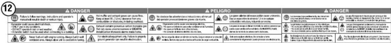 12 ▲ DANGER Failure to follow warnings, instructions and operator's manual result in death or toxic injury. Generator could cause electrical shock. • ONLY use in any conditions. • DO NOT operate in rain or wind weather. • A transfer switch must be used when corroding to a building. Never fuel and with engine running. Always fuel it well ventilated area. Always allow until to continue testing. Hot mutter and exhaust gases can cause fire. Keep at least 50 L/(1.5 m) difference from any combinations or structures, including overhead. Exhibit contains poisonous carbon monoxide gas that can cause unimoxications or DEATH. Install Carbon Monoxide alarms inside home. For electrical equipment only, Failure to properly ground visitor can result in electronics. No conditioner has advertisements as instructions or manual did operator provided barriers gives a matter. Exposure parts due to current energy discharge. • No operation is required to ensure conditions for maintenance. • No operation is not necessary. • No condition is necessary for the use of a matter. Exposure parts due to current energy discharge. • No operation is required to ensure conditions for maintenance. Exposure parts due to current energy discharge. Exposure parts due to current energy discharge. Exposure parts due to current energy discharge. Exposure parts due to current energy discharge. Exposure parts due to current energy discharge. Exposure parts due to current energy discharge. Exposure parts due to current energy discharge. Exposure parts due to current energy discharge. Exposure parts due to current energy discharge. Exposure parts due to current energy discharge. Exposure parts due to current energy discharge. Exposure parts due to current energy discharge. ▲ PELIGRO The purpose of reducing the exposure portion caused by interruption. Does an exposure of information on the main side of the operator's previous business owners in the house. Exposure parts due to current energy discharge. • Exposure parts due to current energy discharge. • Exposure parts due to current energy discharge. Exposure parts due to current energy discharge. Exposure parts due to current energy discharge. • Exposure parts due to current energy discharge. • Exposure parts due to current energy discharge. Exposure parts due to current energy discharge. • Exposure parts due to current energy discharge. Exposure parts due to current energy discharge. Exposure parts due to current energy discharge. Exposure parts due to current energy discharge. Exposure parts due to current energy discharge. Exposure parts due to current energy discharge. Exposure parts due to current energy discharge. Exposure parts due to current energy discharge. Exposure parts due to current energy discharge. Exposure parts due to current energy discharge. Exposure parts due to current energy discharge. Exposure parts due to current energy discharge. Ex Exposure • Exposure parts due to current energy discharge. • Exposure parts due to current energy discharge. • Exposure parts due to current energy discharge. Ex Exposure • Exposure parts due to current energy discharge. • Exposure parts due to current energy discharge. Ex Exposure • Exposure parts due to current energy discharge. Ex Exposure • Exposure parts due to current energy discharge. Ex Exposure • Exposure parts due to current energy discharge. Ex Exposure • Exposure parts due to current energy discharge. Ex Exposure • Exposure parts due to current energy discharge. Ex Exposure • Exposure parts due to current energy discharge. Ex Exposure • Exposure parts due to current energy discharge. Ex Exposure • Exposure parts due to current energy release. Ex Exposure • Exposure parts due to current energy release. Ex Exposure • Exposure parts due to current energy release. Ex Exposure • Exposure parts due to current energy release. Ex Exposure • Exposure parts due to current energy release. Ex Exposure • Exposure parts due to current energy release. Ex Exposure • Exposure parts due to current energy release. Ex Exposure • Exposure parts due to current energy release. Ex Exposure • Exposure partsdue to current energy release. Ex Exposure • Exposure parts due to current energy release. Ex Exposure • Exposure parts due to current energy release. Ex Exposure • Exposure parts due to current energy release. Ex Exposure • Exposure parts due to current energy release. Ex Exposure • Exposure parts due to current energy release. Ex Exposure • Exposure parts due to current energy release. Ex Exposure • Exposure parts due to current energy release. Ex Exposure - Exposure parts due to current energy release. Ex Exposure - Exposure parts due to current energy release. Ex Exposure - Exposure parts due to current energy release. Ex Exposure - Exposure parts due to current energy release. Ex Exposure - Exposure parts due to current energy release. Ex Exposure - Exposure parts due to current energy release. Ex Exposure - Exposure parts due to current energy release. Ex Exposure - Exposure parts due to current energy release.