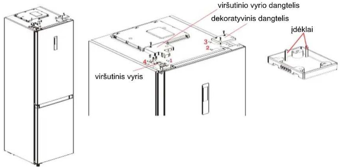 MIDEA MDRB521MGB02 - Durų atidarymo krypties keitimas iš dešinės į kairę - 11