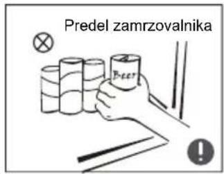 Predel zamrzovalnika Beer