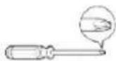 MIDEA MDRU385MTE46 - Outils nécessaires pour inverser l'ouverture de la porte : - 1