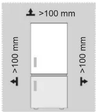 MIDEA MDRU385MTE46 - Méretek és hézagok - 1