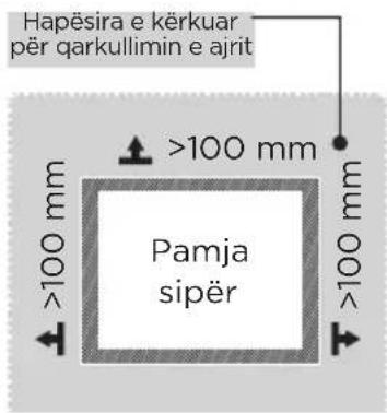MIDEA MDRU385MTE46 - Përmasat dhe hapësirat - 2
