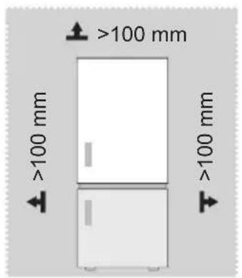 MIDEA MDRU385MTE46 - Wymiary i odstępy - 1
