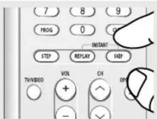 7 8 9 PROG 0 ON INSTANT STEP REPLAY SQP TVVIDEO VOL CH OP