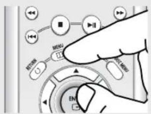 Hand interacting with a device control panel showing buttons labeled EN, MODE, and I/O ports