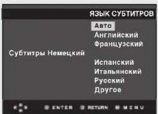 ЯЗЫК СУБТИТРОВ Субтитры Немецкий Авто Английский Французский Испанский Итальянский Русский Другое