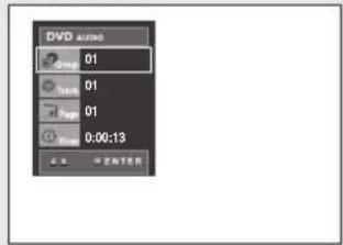 DVD Audio Group 01 Time 01 Frame 01 Time 0:00:13 OK ENTER