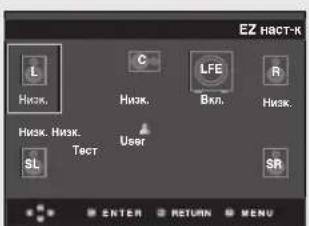 EZ HACT-K L Hisk. C LFE R Hisk. Hisk. Bk. Hisk. User SL Tect SR ENTER RETURN MENU