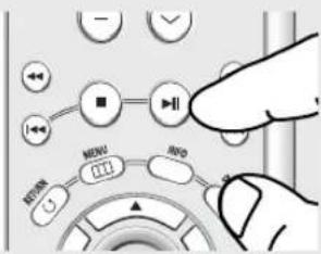 Hand interacting with a control interface showing playback controls and navigation buttons