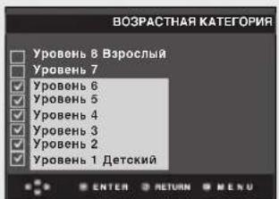 ВОЗРАСТНАЯ КАТЕГОРИЯ Уровень 8 Взрослый Уровень 7 Уровень 6 Уровень 5 Уровень 4 Уровень 3 Уровень 2 Уровень 1 Детский