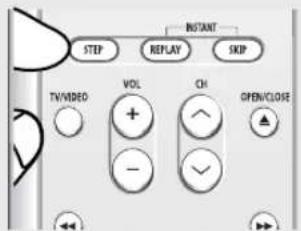 STEP REPLAY SKIP INSTANT TV/VIDEO VOL CH OPEN/CLOSE