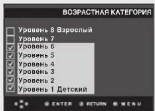 ВОЗРАСТНАЯ КАТЕГОРИЯ Уровень 8 Взрослый Уровень 7 Уровень 6 Уровень 5 Уровень 4 Уровень 3 Уровень 2 Уровень 1 Детский