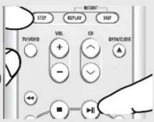 MOUNT STEP REPLAY SHUP TV/VIDEO VOL CH OPEN/CLOSE + - ▲ ■ ▶