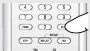 4 5 6 7 8 9 MOD 0 AU STEP REPLAY SKIP VOL CH