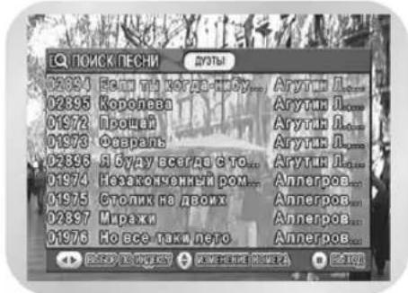 SAMSUNG DVD-V8050K - Поиск песни для исполнения дуэтом - 2