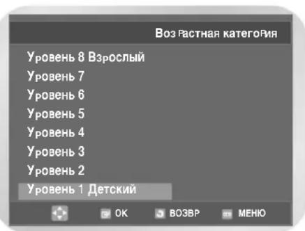 SAMSUNG DVD-V8550K - Установка рейтинга - 2