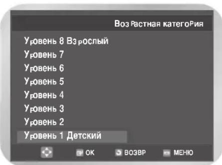 SAMSUNG DVD-V7500K - Установка рейтинга - 2