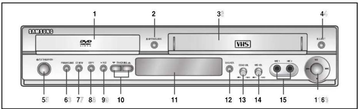 SAMSUNG DVD-V8500K - Передняя панель Комбо DVD-проигрывателя (DVD-V8000K) - 1