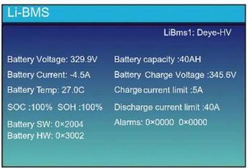 Deye SUN-5K-SG01HP3-EU-AM2 - PAGE DE DÉTAIL DE LA BATTERIE - 2