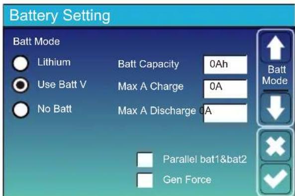 Deye SUN-5K-SG01HP3-EU-AM2 - Menu de configuration batterie - 1