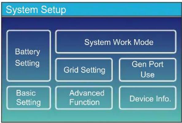 Deye SUN-5K-SG01HP3-EU-AM2 - Menu Configuration du Systeme - 1